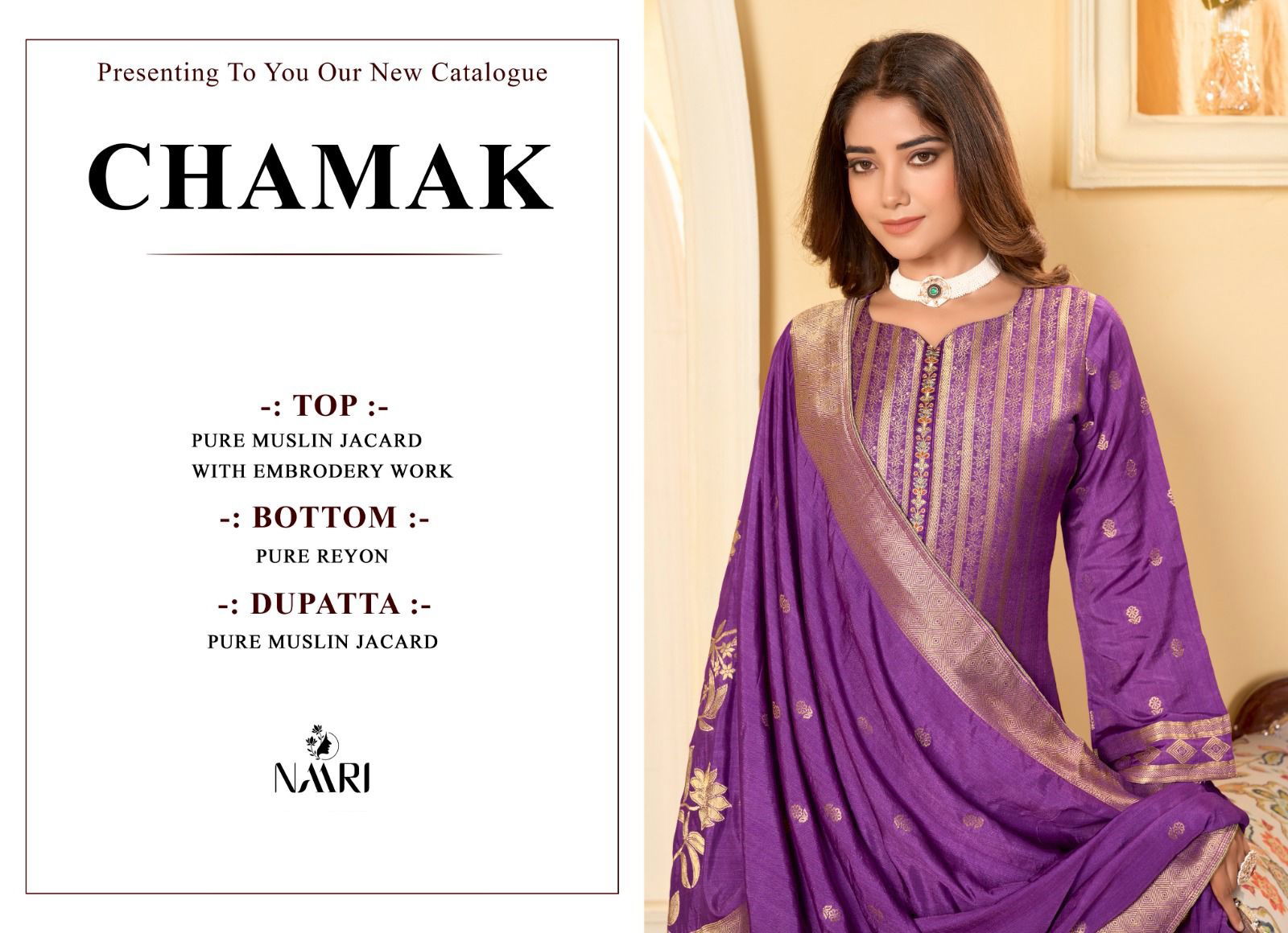 Chamak By Naari Muslin Designer Salwar Kameez Wholesale Shop in Surat